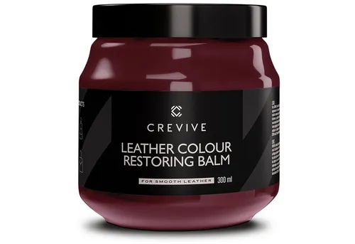 CREVIVE Lederpflege 300 ml - Ergiebige Lederreparatur - Autopflege & Motorradpflege, ideal für die Reparatur von Echtleder wie Autositzen, Sofas und Taschen in Kirschrot.