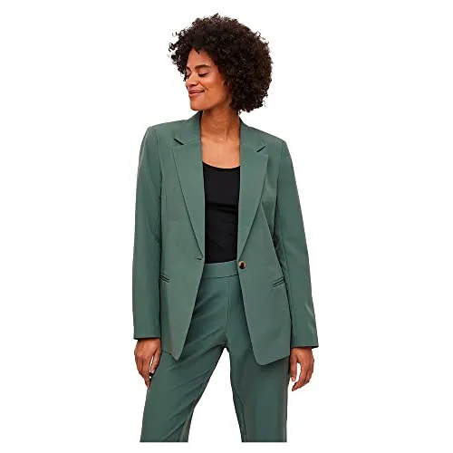 Vila VILOWNY Straight Blazer - NOOS - Damen Blazer mit klassischem Buttonverschluss und Spread Collar, aus formbeständigem Polyester für perfekten Sitz und langanhaltenden Style.