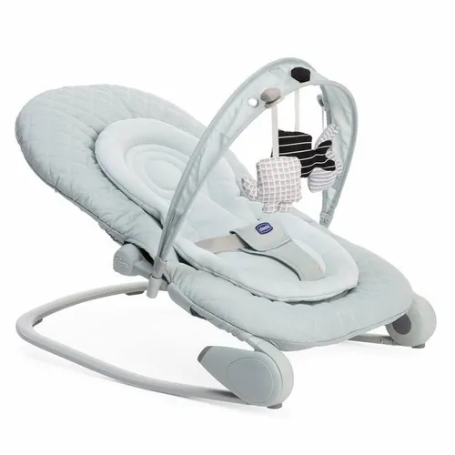 Chicco 153008 Leżaczek Hoopla Antiguan Sky - Wippe & Schaukel, mit ergonomischem Design und sanften Schaukelbewegungen für optimalen Komfort und Entspannung Ihres Babys.
