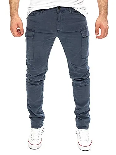 Yazubi Jayden Herren Cargo Chino Hose – Slim Fit in Grau - Moderne Cargo Chino für Männer: Tapered-Fit Schnitt und viele Taschen bieten Funktionalität und Stil. Aus weicher Baumwolle mit Elastan für hohen Tragekomfort – Ihr idealer Begleiter für Freizeit und Abenteuer.