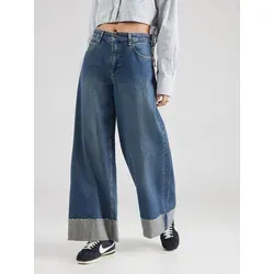 Mac Damen Jeans NEVADA Wide Fit darkblue (83), 40 - Jeans im Loose Fit mit normaler Leibhöhe, aus nachhaltiger Baumwolle und 1% Elasthan für optimalen Tragekomfort und Flexibilität.
