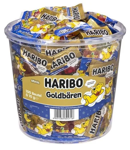 Haribo Gute Nacht Goldbären Minis 1000 g Fruchtgummi 100 Minibeutel je 10 g