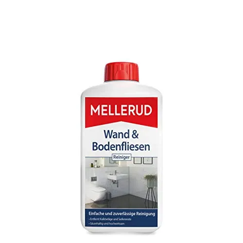 Mellerud Unterhaltsreiniger für Fliesen, 1 Liter - Reinigungsmittel für Wand- und Bodenfliesen, beseitigt hartnäckige Kalk- und Wasserflecken. Ideal für Badezimmer und Wohnbereiche, wirkt farbauffrischend und ist Made in Germany.