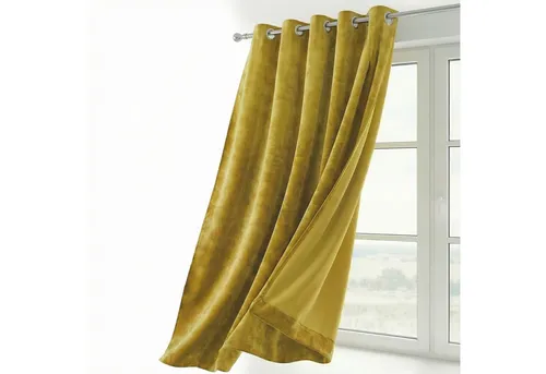 Beautex Verdunkelungsvorhang Samt Vorhang Ösen Gardine Velvet blickdicht abdunkelnd (1 St), Ösen, abdunkelnd