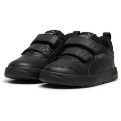 PUMA Unisex Kinder Courtflex V3 V Inf Sneaker - Sneaker mit Klettverschluss für einfaches An- und Ausziehen, ideal für aktive Kinder. Bequem und stylisch in Puma Black.