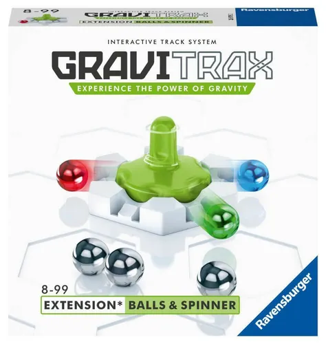 Ravensburger GraviTrax Kugelbahn – Erweiterung Balls und Spinner 26979, für K