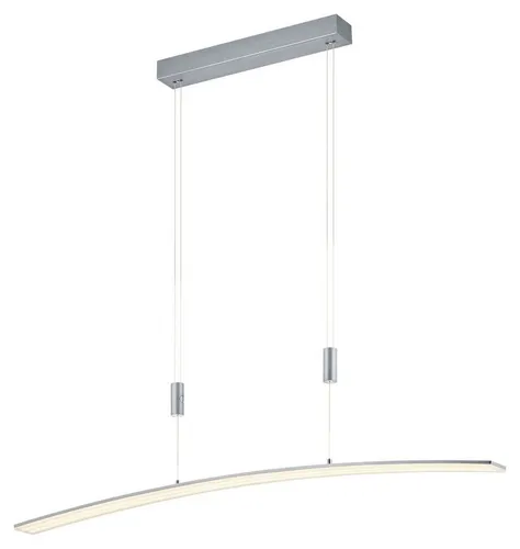B-LEUCHTEN LED Pendelleuchte NEW LOIRE – Höhenverstellbar mit Dimmfunktion - Moderne Pendelleuchte in Silbergrau aus Metall, 1-flammig, energiesparend mit dimmbarer Lichtfarbe von Kalt- bis Warmweiß, ideal für stilvolle Innenräume.