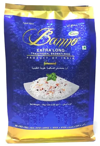 Banno Extra Langkörniger Duftender Basmati Reis (extra long corn rice) 1 KG