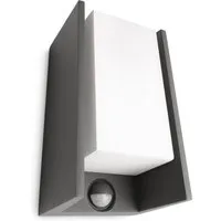 Philips myGarden Bridge Wandleuchte 15W, Anthrazit - Elegante Außenbeleuchtung - Lampen: Moderne Wandleuchte mit warmweißem Licht, IP44 wetterfest und aus robustem Material für zuverlässige Nutzung im Außenbereich.
