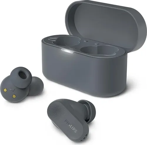 Philips TAT3509GY - True Wireless Earphones - True Wireless-Kopfhörer mit Mikrofon, ideal für kabellosen Musikgenuss und Telefonate, mit Bluetooth-Technologie in elegantem Grau.