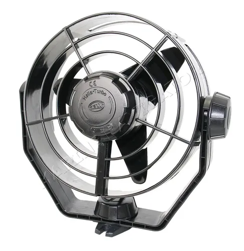 Hella Zweistufenventilator Turbo 12V schwarz - Caravan-Zubehör mit 150 mm Durchmesser, leistungsstark und energieeffizient - bis zu 95 Liter/s Luftleistung für optimale Belüftung im Fahrzeug.