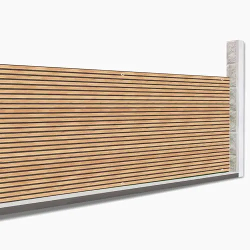 IDMarket Sichtschutzmatte 1,5 x 10 m – Blickdicht mit Holz-Optik - Blickdichte Sichtschutzmatte in Holz-Optik (160 g/m²) für Terrasse oder Balkon. Einfache Montage dank Ösen, bietet starken Windschutz und fügt sich harmonisch in Ihren Außenbereich ein.