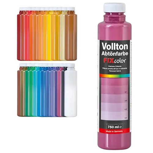 decotric Decolor Bunte Wandfarbe Violett - 750 ml I Dispersionsfarbe für dekorative Anstriche und wasserbasierten Materialien I Hohe Farbkraft & Ergiebigkeit