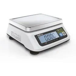 CAS Digitalwaage SW2-30 – Geeichte Tischwaage bis 30 kg - Industriewaage mit automatischer Zweibereichsumschaltung, Tara- und Stückzählfunktion, ideal für präzise Gewichtskontrollen und hygienische Nutzung durch Edelstahloberfläche.