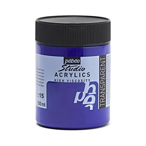 Pébéo‌ ‌-‌ ‌Acrylique‌ ‌Fine‌ ‌Studio‌ ‌Acrylics‌ ‌-‌ ‌Peinture‌ ‌ Acrylique‌ ‌Bleu‌ ‌Outremer‌ ‌-‌ ‌Peinture‌ ‌Bleu‌ ‌Outremer‌ ‌ –‌ ‌Bleu‌ ‌Outremer‌ ‌Foncé‌ ‌500‌ ‌ml‌, Dunkles Ultramarinblau