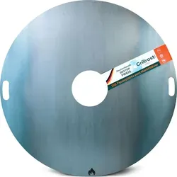 Feuerplatte 100cm - Hochwertige Grillplatte aus 6mm Feinkornstahl - Grillplatten - 100cm massive Feuerplatte für Feuertonne, perfekt verarbeitet und 35kg schwer für optimale Hitzezonen. EXPRESS-Versand direkt vom Marktführer!
