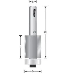 Bündigfräser mit Anlauflager – S=8 D18 x 25 mm GL=57 mm - Industriequalität Bündigfräser mit Anlauflager für präzise Ergebnisse. Ideal für Harthölzer und MDF, sorgt für saubere Schnitte und hohe Standzeit bei professionellem Einsatz.
