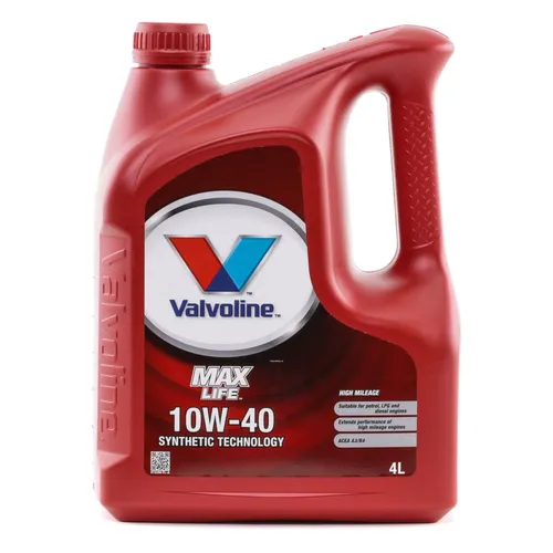 Valvoline Motoröl MaxLife 10W-40 872296 - Hochleistungs-Motoröl für Fahrzeuge mit hoher Kilometerleistung, schützt und verlängert die Lebensdauer Ihres Motors.
