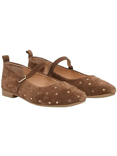 DESA Damen-Ballerinas aus Wildleder – Bequeme Alltagsschuhe in Braun (Größe 39) - Elegante Damen-Ballerinas aus hochwertigem Wildleder für den täglichen Gebrauch. Mit atmungsaktivem Futter und flexibler Sohle bieten sie höchsten Tragekomfort und Bewegungsfreiheit.