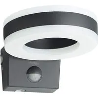 Oktaplex Lighting LED Außenlampe Porto 15W mit Bewegungsmelder - Moderne Außenwandleuchte IP65 in Anthrazit, beleuchtet die Hauswand nach oben und unten mit 1420 Lumen. Automatischer Dämmerungssensor und einstellbare Reaktionszeit bieten Komfort und Sicherheit.