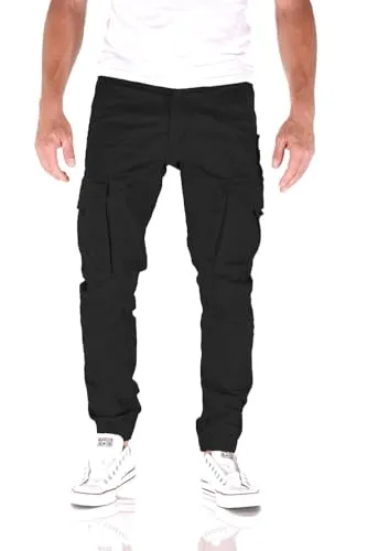 JACK & JONES Paul Flake Cargo Tapered Fit Herren Jeans Hose - Black Beauty, W33/L36 - Moderne Cargo-Jeans in elegantem Schwarz. Mit praktischen Seitentaschen und hochwertiger Verarbeitung. Ideal für lässige Outfits und den täglichen Gebrauch.