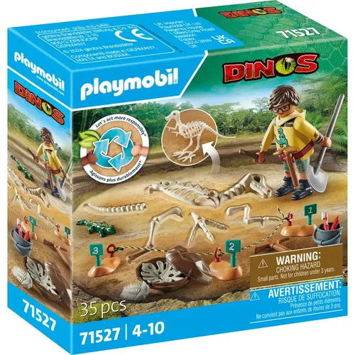 PLAYMOBIL Dinos 71527 Ausgrabungsstätte mit Dino-Skelett - Entdecke die faszinierende Welt der Dinosaurier mit dem PLAYMOBIL Spielset! Enthält alles für spannende Ausgrabungen und Rollenspiele. Ideal für kleine Forscher ab 4 Jahren!