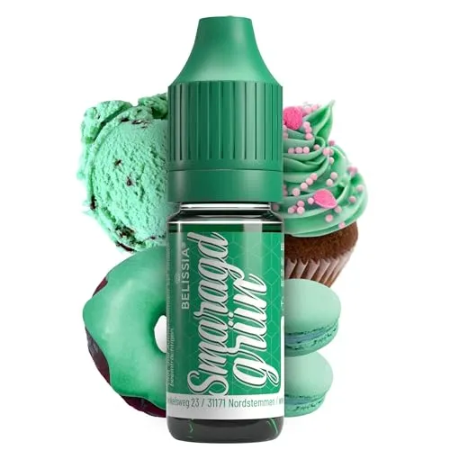 Belissia Lebensmittelfarbe Smaragdgrün - flüssig & hochkonzentriert - 10ml Lebensmittelechte Speisefarbe zum Backen, Kochen, Fondant & DIY - vegan, stark färbend, geschmacksneutral