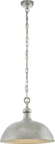 EGLO Pendelleuchte Easington - Vintage Hängelampe aus Stahl - Lampen im Industrial-Style mit einem eleganten Nickel-Finish, ideal für Esszimmer und Wohnzimmer. Bringen Sie mit dieser dimmbaren Pendelleuchte ein stilvolles Highlight in jeden Raum!