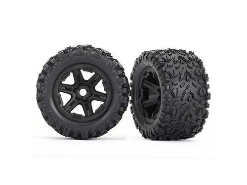 Traxxas Talon EXT 3.8 Reifen auf Felge schwarz für E-Revo VXL - Hochwertige 3.8" Reifen auf Felge, ideal für Offroad-Abenteuer, geeignet ab 14 Jahren, für optimale Leistung und Traktion.