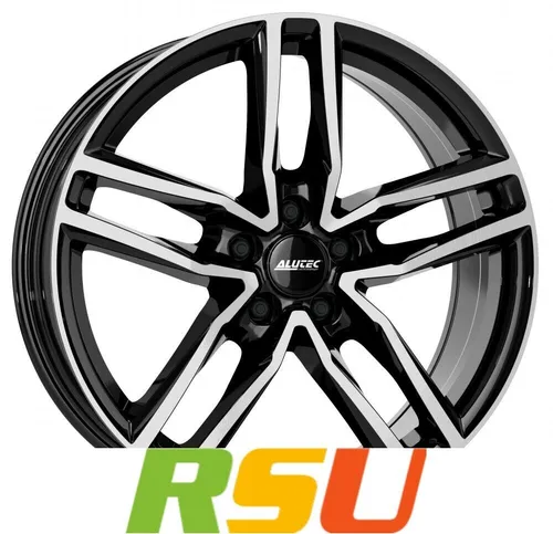 Alutec Ikenu Alufelge 8x19" diamant-schwarz frontpoliert - Felgen aus Aluminium in edlem Design, ideal für sportliche Fahrzeuge, mit Doppelspeichen-Optik und perfekter Passform (ET20, LK5/112, ML66.5).