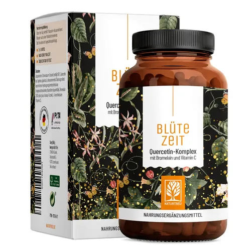 Blütezeit Quercetin-Komplex mit Bromelain & Vitamin C 120 St - Arzneimittel mit antioxidativen Eigenschaften, unterstützt das Immunsystem und ist rezeptfrei erhältlich. Ideal für ganzheitliche Gesundheit.