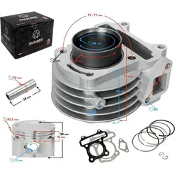 Moretti Zylinder für 4T 60cc 139QMB Roller