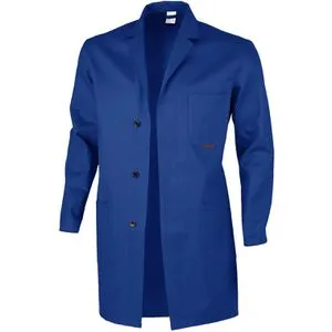 Qualitex Arbeitskittel Classic BW 270 Unisex, blau, lange Ärmel, Größe 62 - Arbeitsjacken & -mäntel, robuster Kittel aus 100% Baumwolle mit 270g/m², ideal für professionelle Anwendungen, waschbar bis 60 °C.