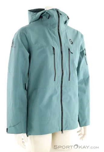 Scott M's Vertic Ripstop 3L Jacke frozen blue (8137) L - Freeski Jacke für Herren mit fortschrittlicher DRYOsphere 3L-Technologie für herausragende Wasserdichtigkeit und Atmungsaktivität, perfekt für anspruchsvolle Wetterbedingungen.