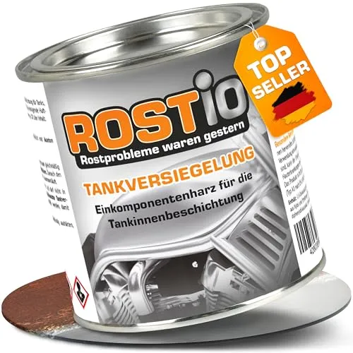 Rostio Tankversiegelung 1k - Effektive Tankbeschichtung - Rostentferner für Motorradtanks, bietet zuverlässigen Schutz gegen Korrosion und verlängert die Lebensdauer Ihres Tanks.