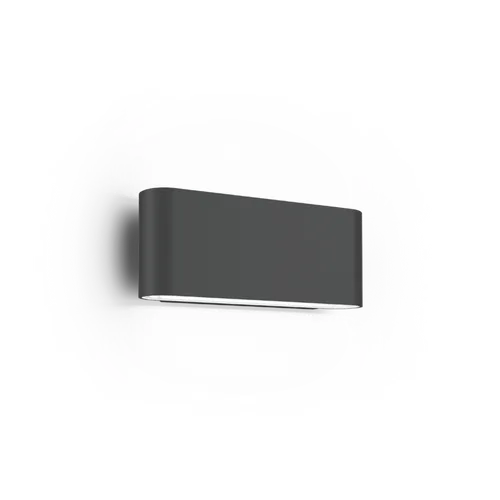 KIOSK 1.0 Wandlampe - Anthrazit - Stilvolle Außenbeleuchtung - Moderne Wandaufbauleuchte mit doppeltem Lichtaustritt für stimmungsvolle Fassadenbeleuchtung. Energieeffizientes LED-Modul sorgt für eine langlebige und wartungsarme Lösung im Außenbereich.