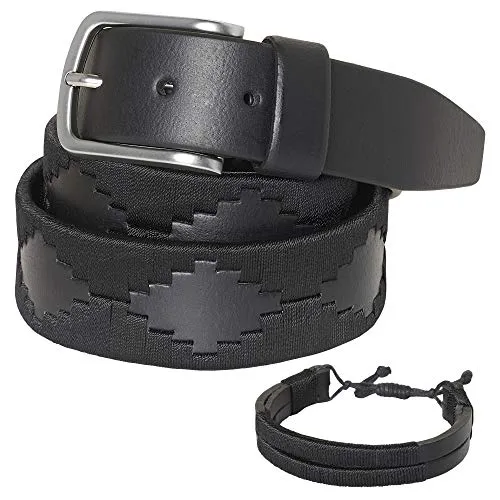 Pelpe Gürtel POLO Negro Cinturón argentino FBM Schwarz 90 - Hochwertiger Herrengürtel in Schwarz, ideal für jeden Anlass. Der Pelpe Gürtel POLO Negro bietet stilvolle Eleganz und perfekten Sitz.