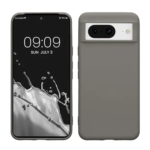kwmobile Hülle kompatibel mit Google Pixel 8 Hülle - weiches TPU Silikon Case - Cover geeignet für kabelloses Laden - Stone Dust