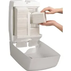 Aquarius Toilettenpapierspender 6990 2fach weiß - Toilettenpapierhalter für Einzelblatt Toilettenpapier, fördert Hygiene und Kostenkontrolle durch kontrollierte Entnahme. Ideal für jedes geschäftliche Umfeld.