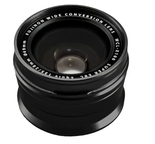 Fujifilm Weitwinkel Konverter WCL-X100 Schwarz II - Objektive, ideal für Landschafts- und Architekturfotografie mit einem erweiterten Sichtfeld von 0,8x.
