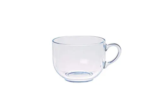 Excelsa Set von 3 Jumbo Tassen Limpido Glas 70 cl - Thermobehälter, modernes Design aus hochwertigem Glas, spülmaschinenfest und ideal für großzügige Getränkemengen.
