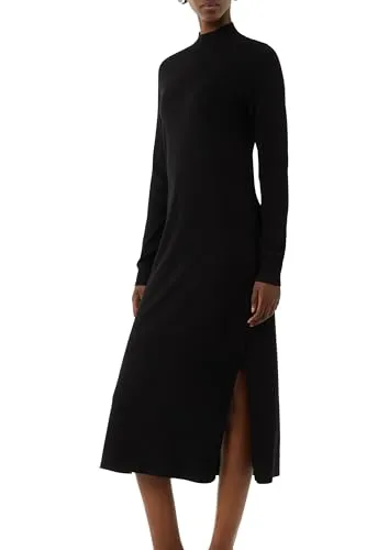 comma Kleid - Freizeitkleid für Damen mit Turtleneck und langen Ärmeln, antaillierte Passform für einen eleganten Look.