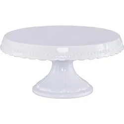 Birkmann Premium Baking Tortenplatte im Vintage Style - Tortenständer aus handgefertigter weißer Keramik mit eleganten Verzierungen, ideal für besondere Anlässe und stilvolle Präsentation.