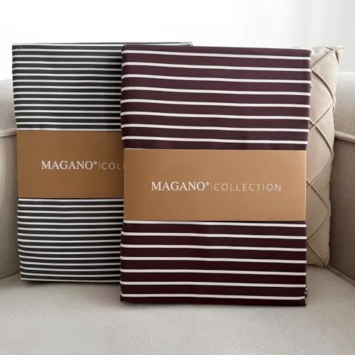 MAGANO® Luxus Spannbettlaken 180x200 cm - Beige/Braun - Hochwertiges Spannbettlaken 180x200 cm aus Bambus & Baumwolle Satin mit 400 TC. Ideal für Boxspringbetten mit 10 cm Steghöhe, bietet starken Halt und ist atmungsaktiv. Perfekt für einen erholsamen Schlaf.