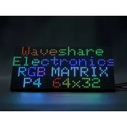 WaveShare RGB Full-Color LED Matrix Panel 64x32 - RGB-LED-Matrix-Panel, 64x32 Pixel, ideal für kreative Projekte mit Raspberry Pi und Arduino. Verkettbar für größere Displays und beeindruckende visuelle Effekte.