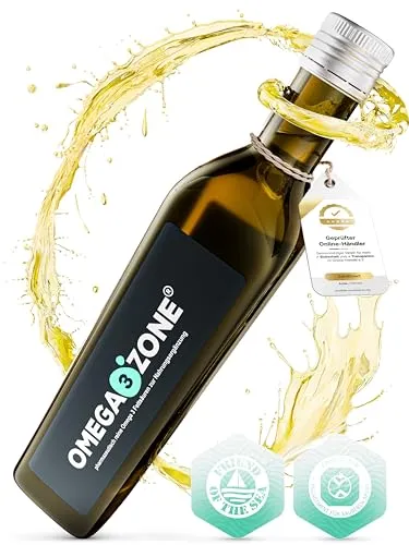 omega3zone Premium Omega-3 Fischöl flüssig – Hochdosiert 5400 mg - Omega-3 Öl mit 5400 mg hochdosierten Triglyceriden pro Portion, laborgeprüft, frisch im Geschmack ohne fischigen Nachgeschmack – ideal für die tägliche Ergänzung.