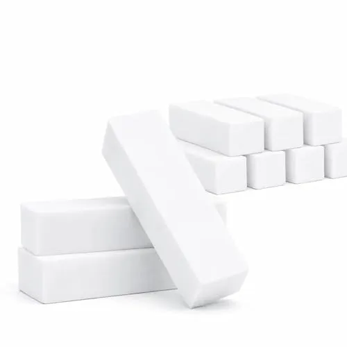 LALILL Nagelfeile Polierblock weiß - 10 Stück Buff 4-seitig, 100/100 Körnung - Buffer für Nägel zum Mattieren und Glätten - für Gel, Acryl & Naturnägel - Maniküre & Pediküre