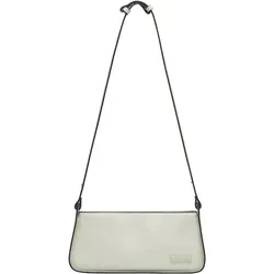 Umhängetasche LIEBESKIND BERLIN "Crossbody S FRANZIS LACK DISTRESSED", Damen, Gr. B/H/T: 28cm x 12cm x 8,6cm, weiß (milk), Leder, Taschen
