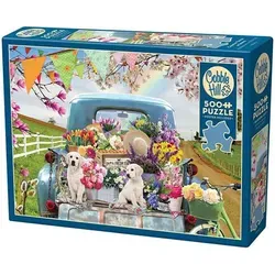COBBLE HILL PUZZLES 500tlg. Puzzle "Beladener Truck im Frühling" - ab 12 Jahren
