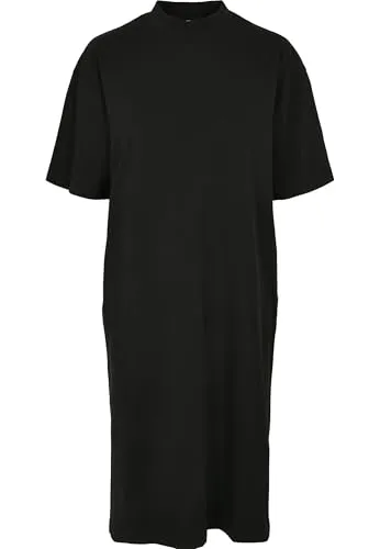 Urban Classics Damen Oversized Tee Dress Kleid aus Bio-Baumwolle, Schwarz, 4XL EU - Bequemes Oversized Shirt-Kleid für Damen aus zertifizierter Bio-Baumwolle. Mit lässigem Schnitt und geripptem Halsausschnitt für einen modernen Look.